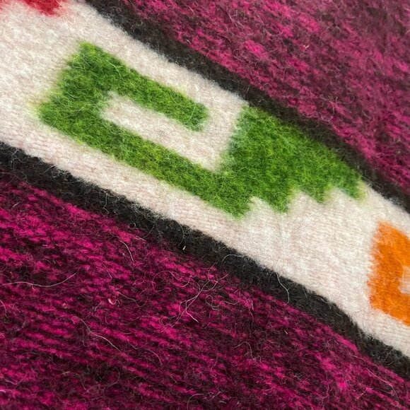 Aztec Print Pullover Poncho - Picture 2 of 9